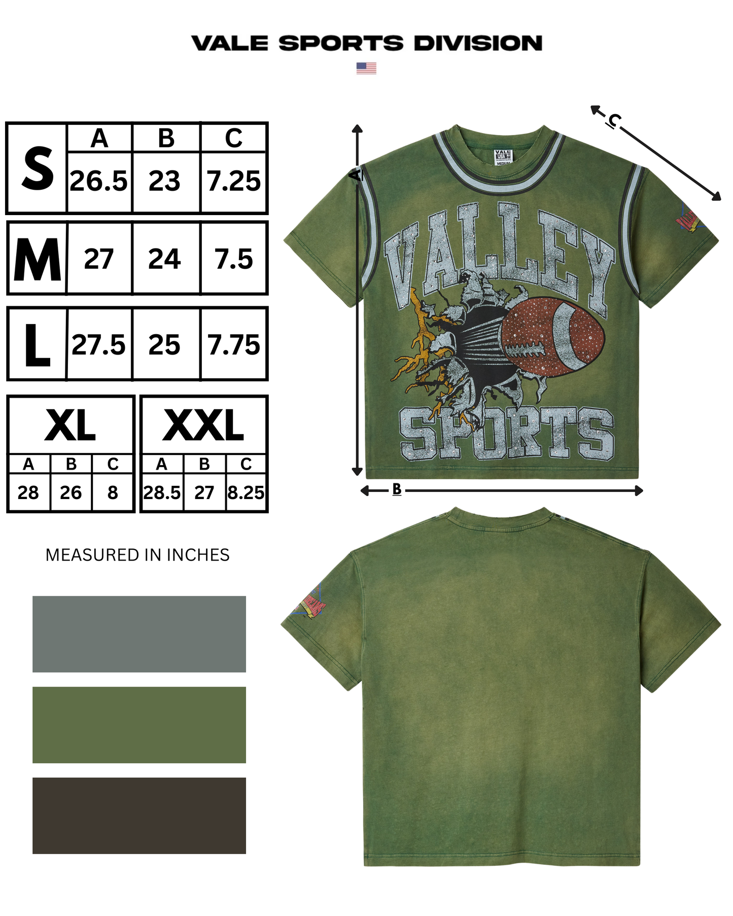 GREEN CLASSIC BLING TEE