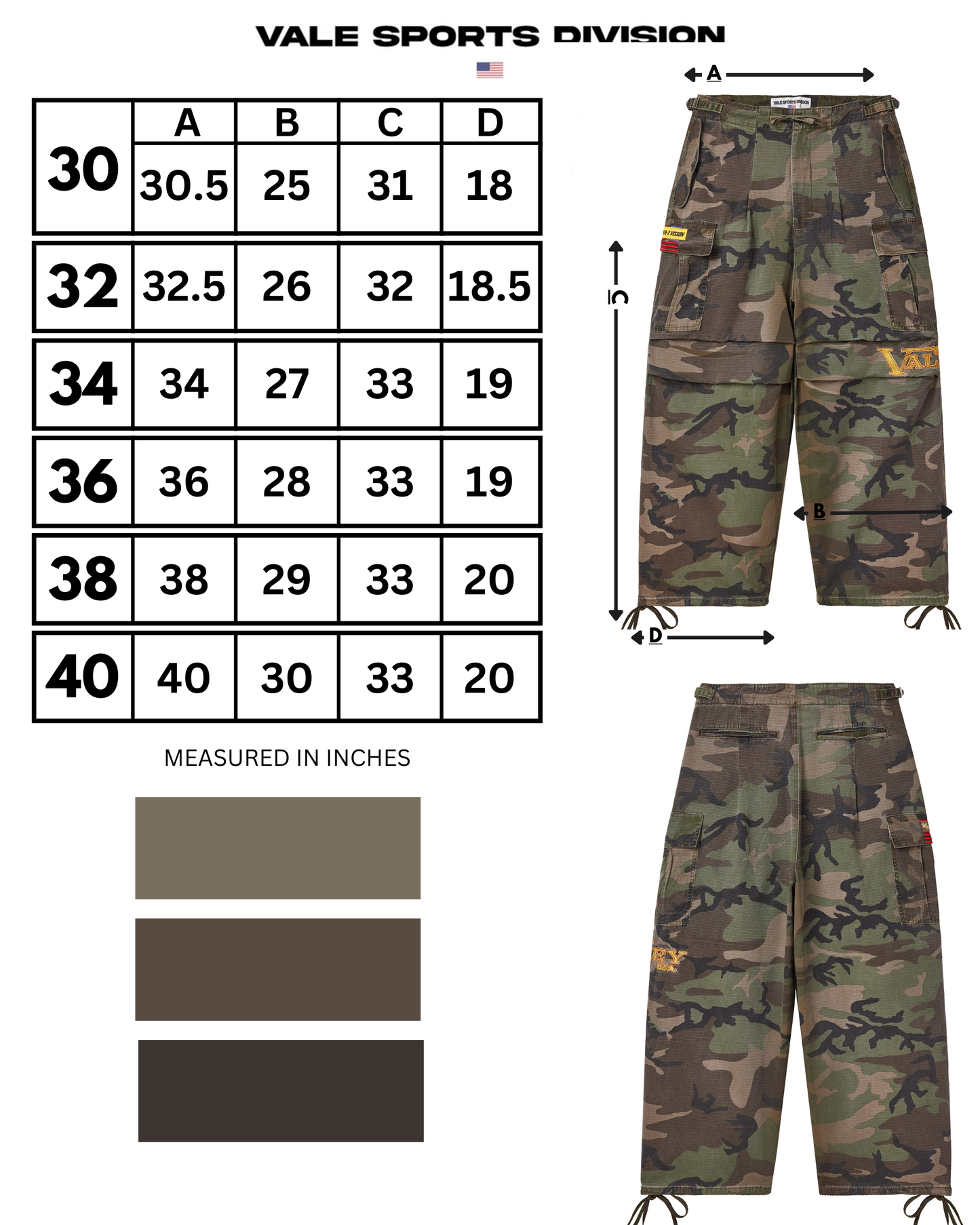 VA-1 CAMO CARGOS