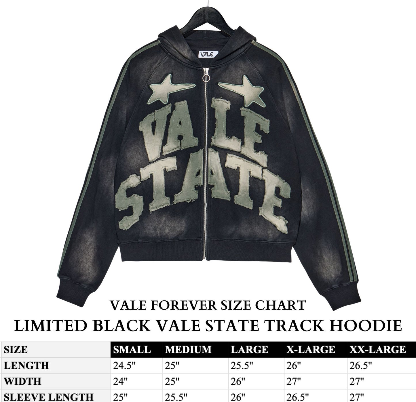 LIMITED BLACK VALE STATE TRACK HOODIE