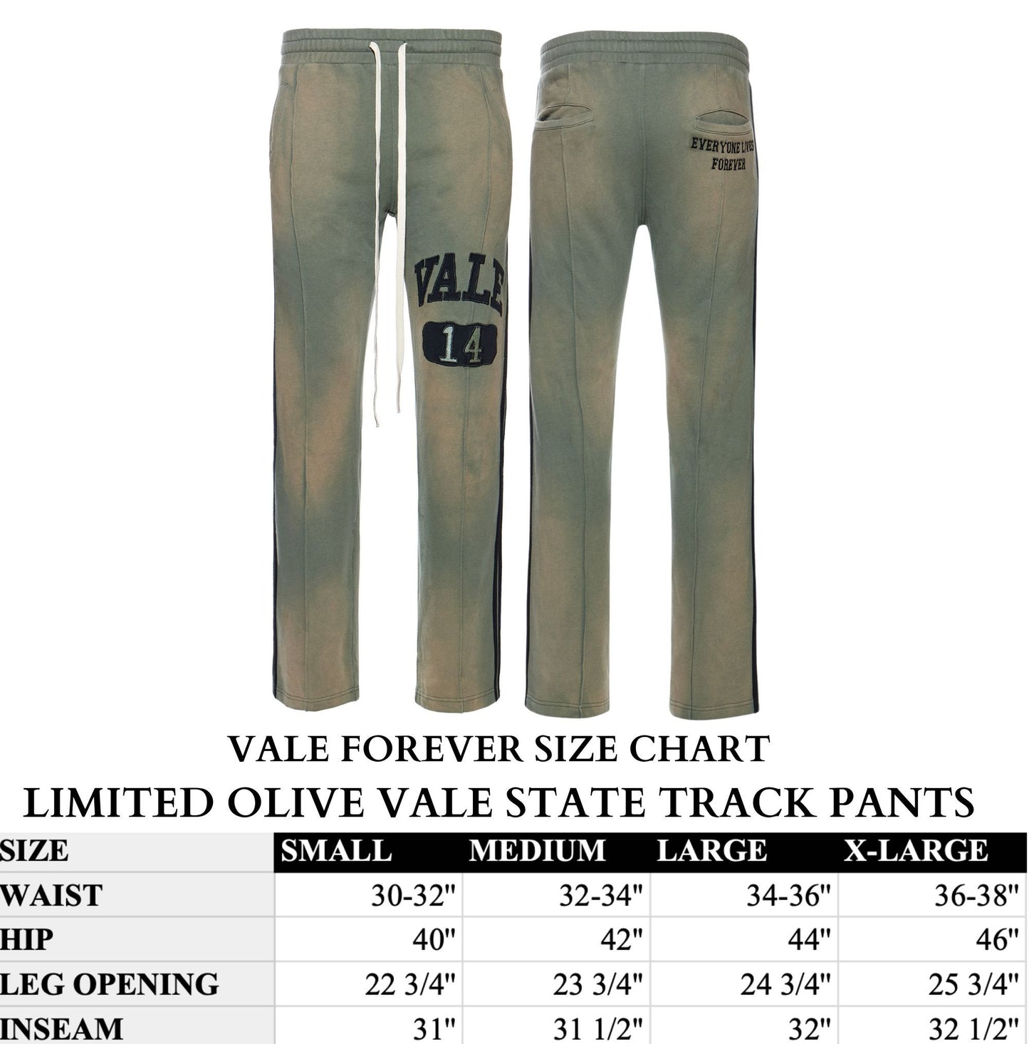 LIMITED OLIVE VALE STATE TRACK PANTS
