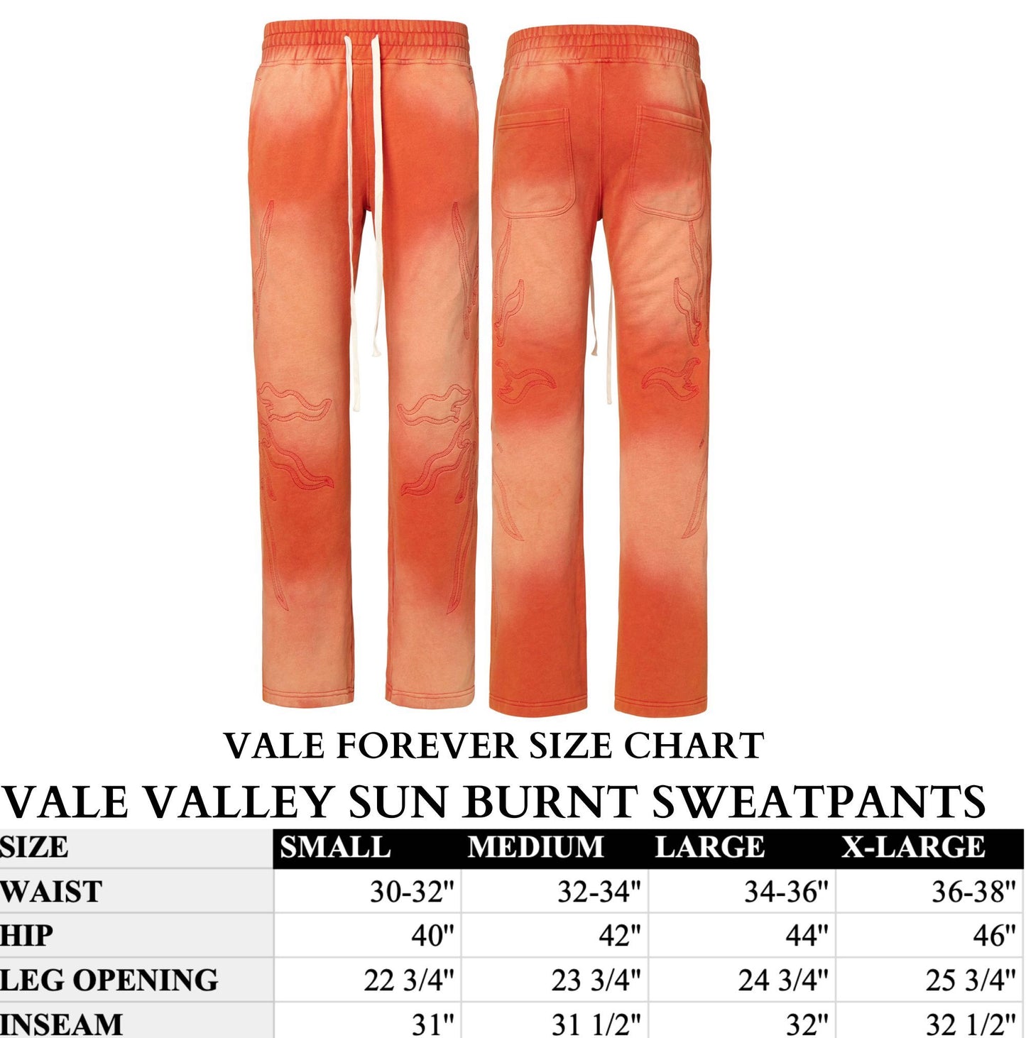 VALE VALLEY SUN BURNT SWEATPANTS