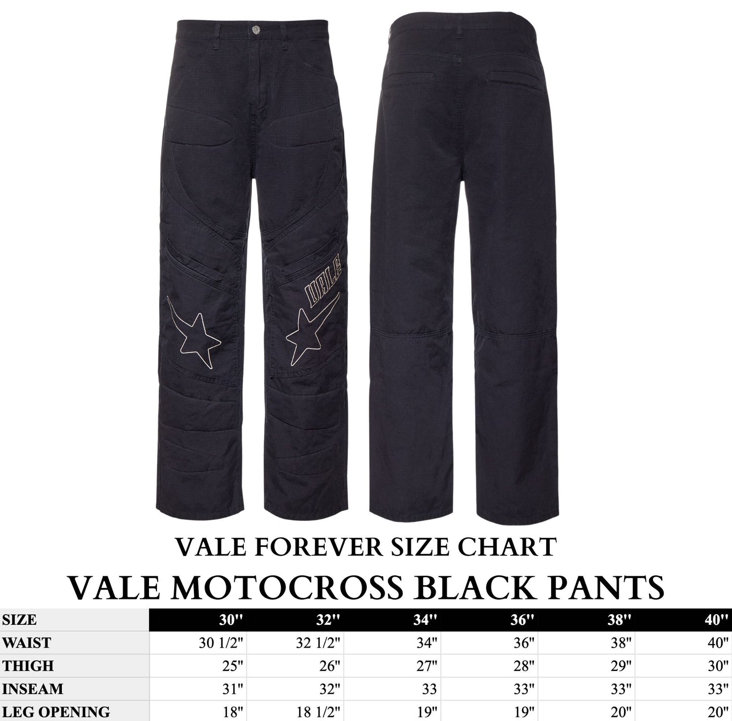 VALE MOTOCROSS BLACK PANTS