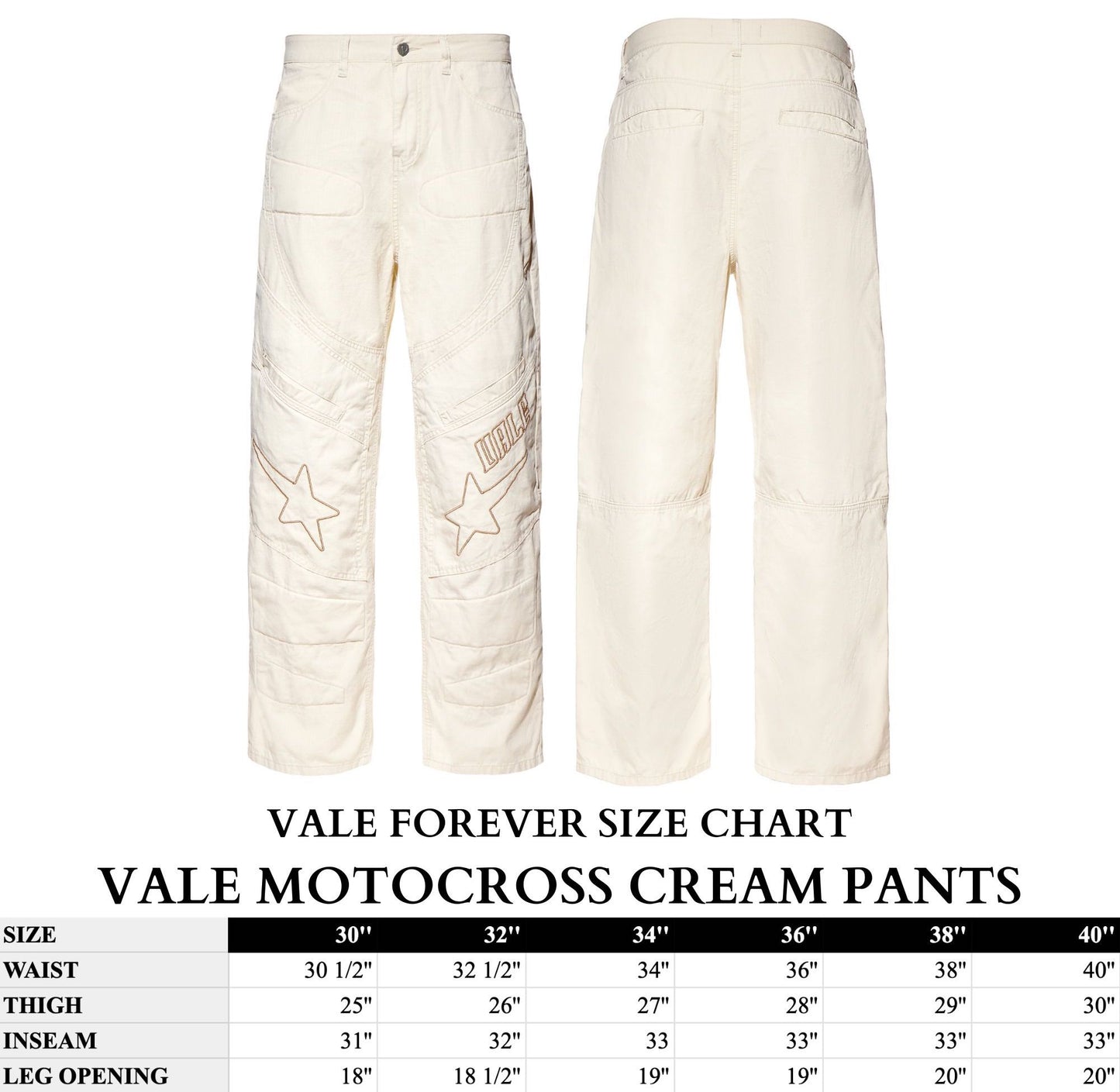 VALE MOTOCROSS CREAM PANTS