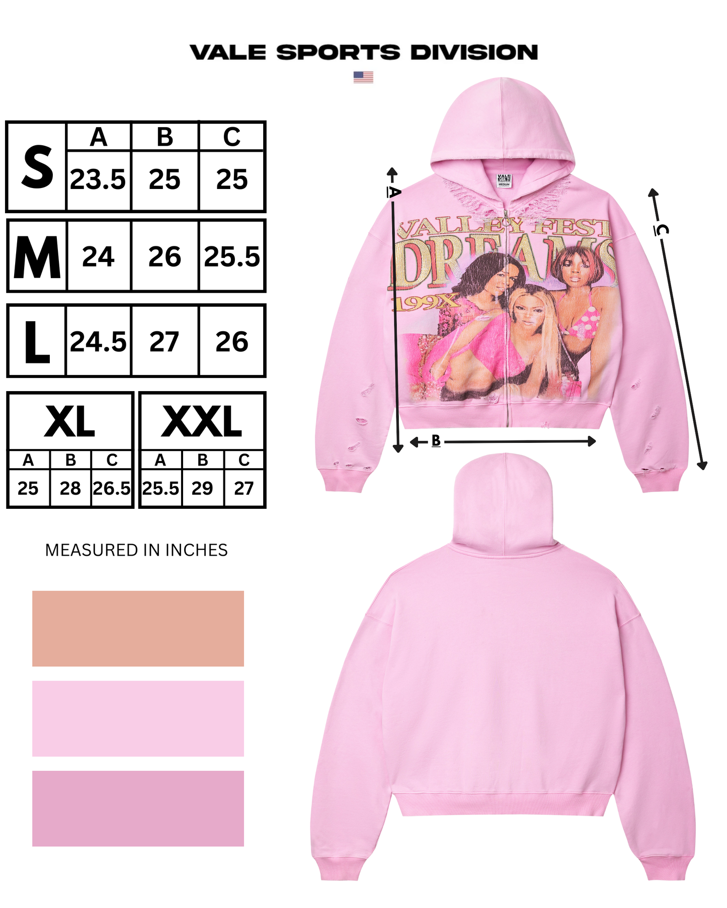 DREAMS ZIP UP HOODIE