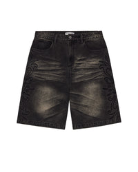 BLACK FLARE JORTS