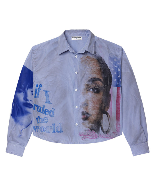 FREEDOM BUTTON UP [PINSTRIPE]