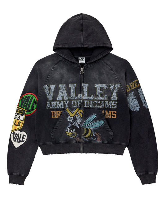 ARMY ZIP UP [BLACK]