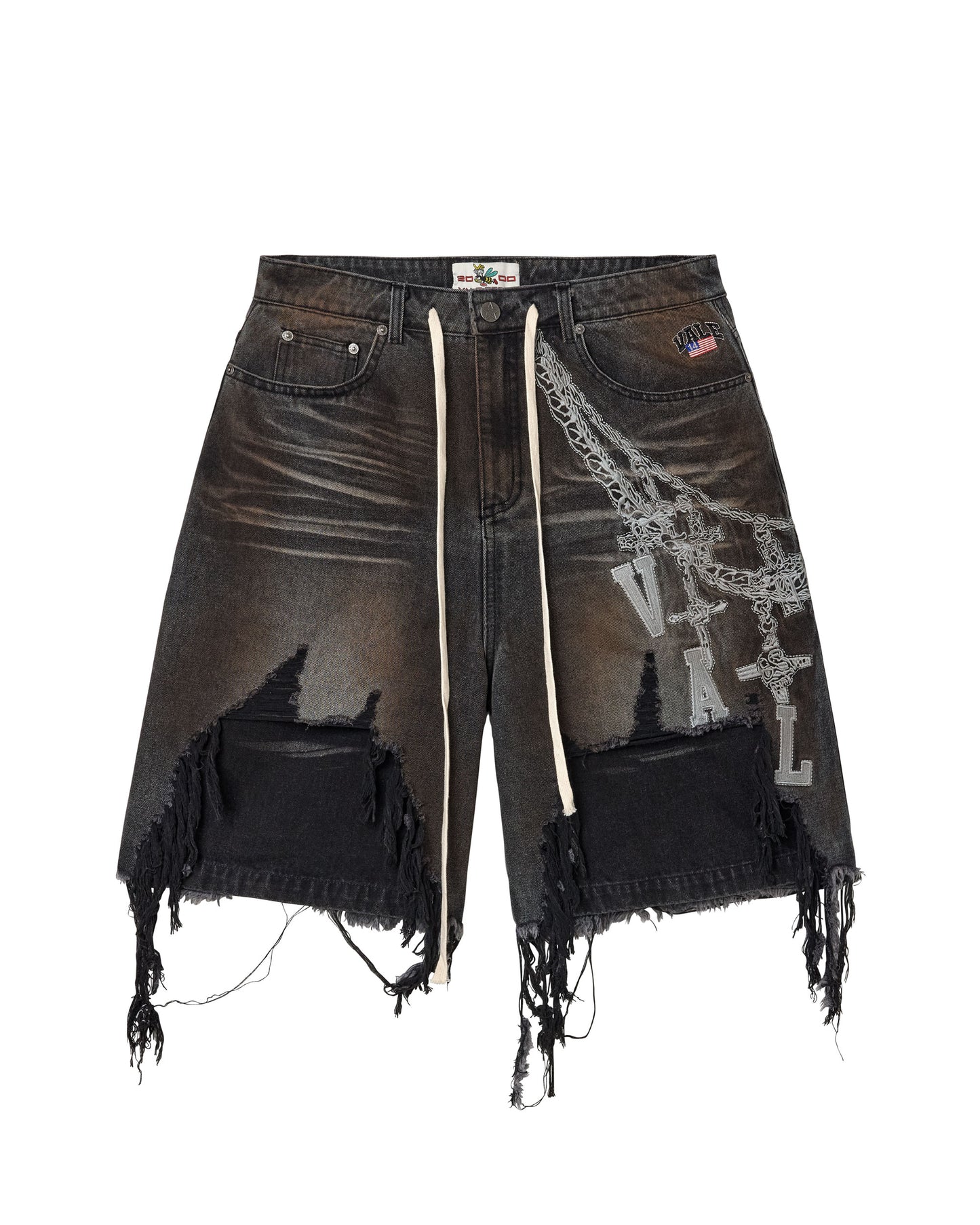 CHAIN JORTS [BLACK]