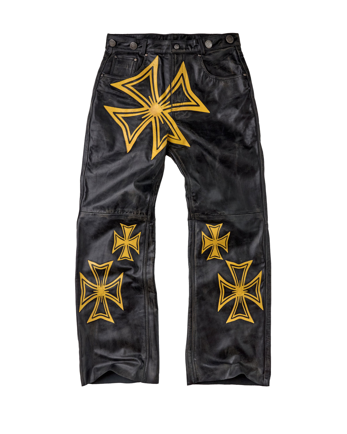 LEATHER CROXXX DENIM [CANARY]
