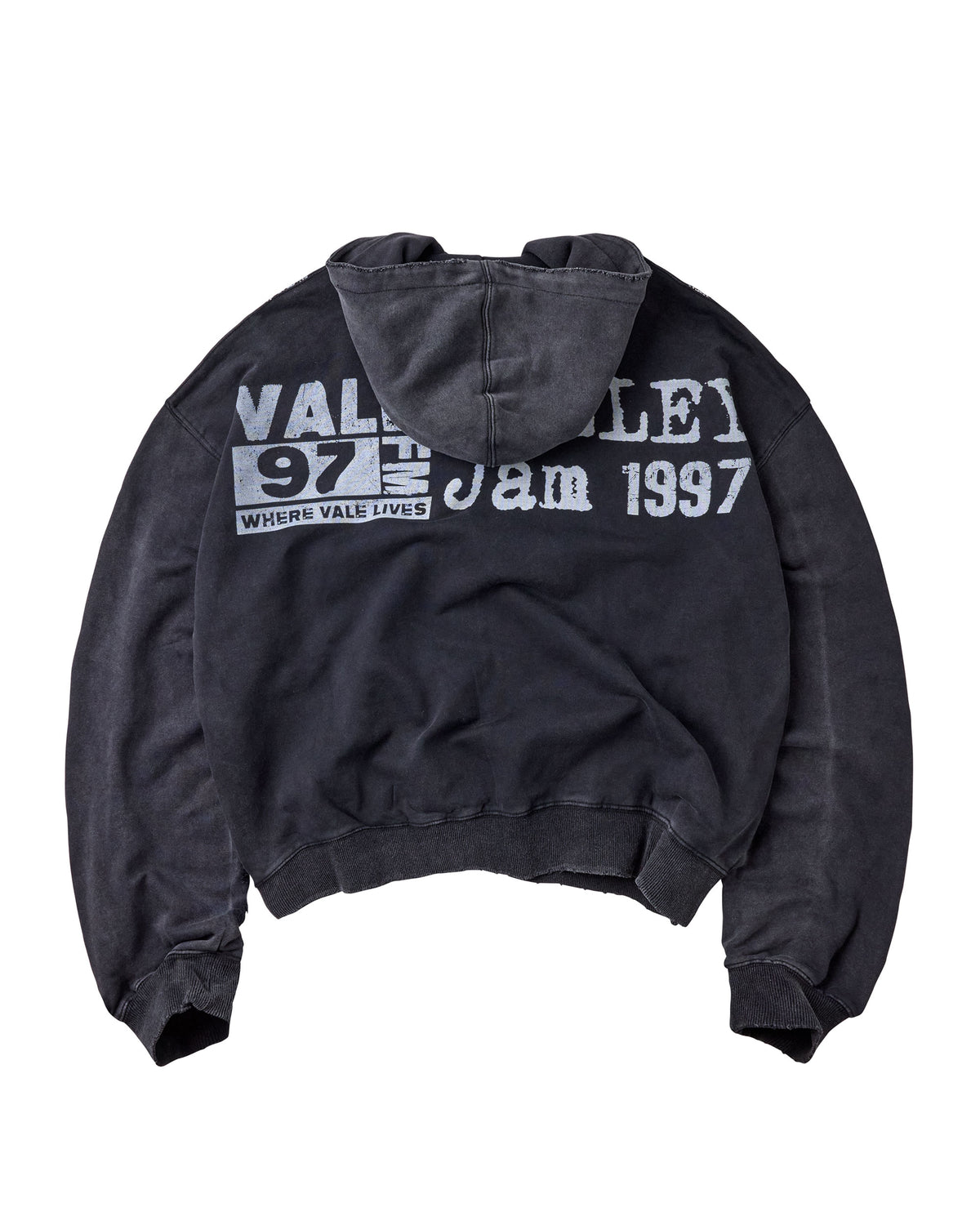 BLACK BIG CHAIN HOODIE