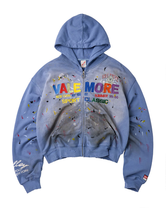SUNDAY ZIP UP HOODIE [BLUE]