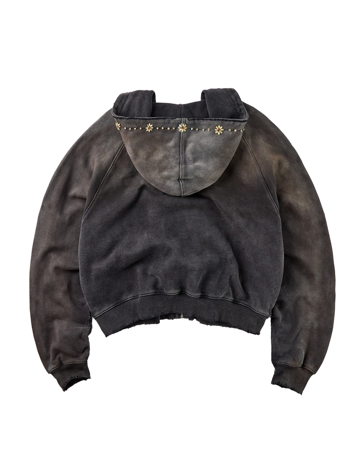 BLACK GEM ZIP UP HOODIE