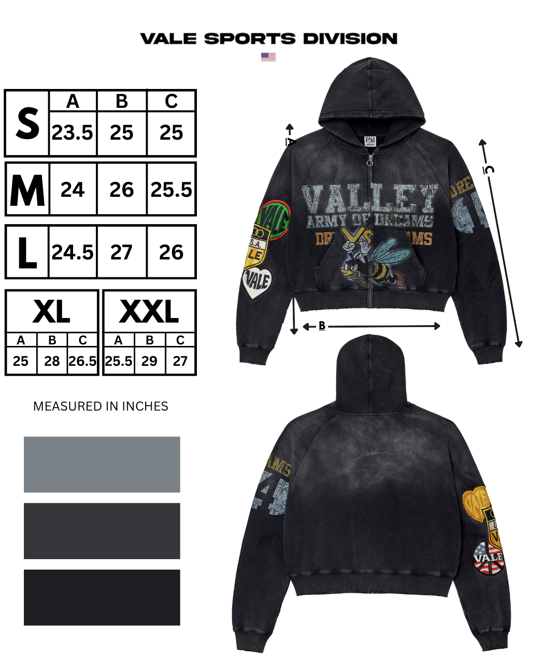 ARMY ZIP UP [BLACK]