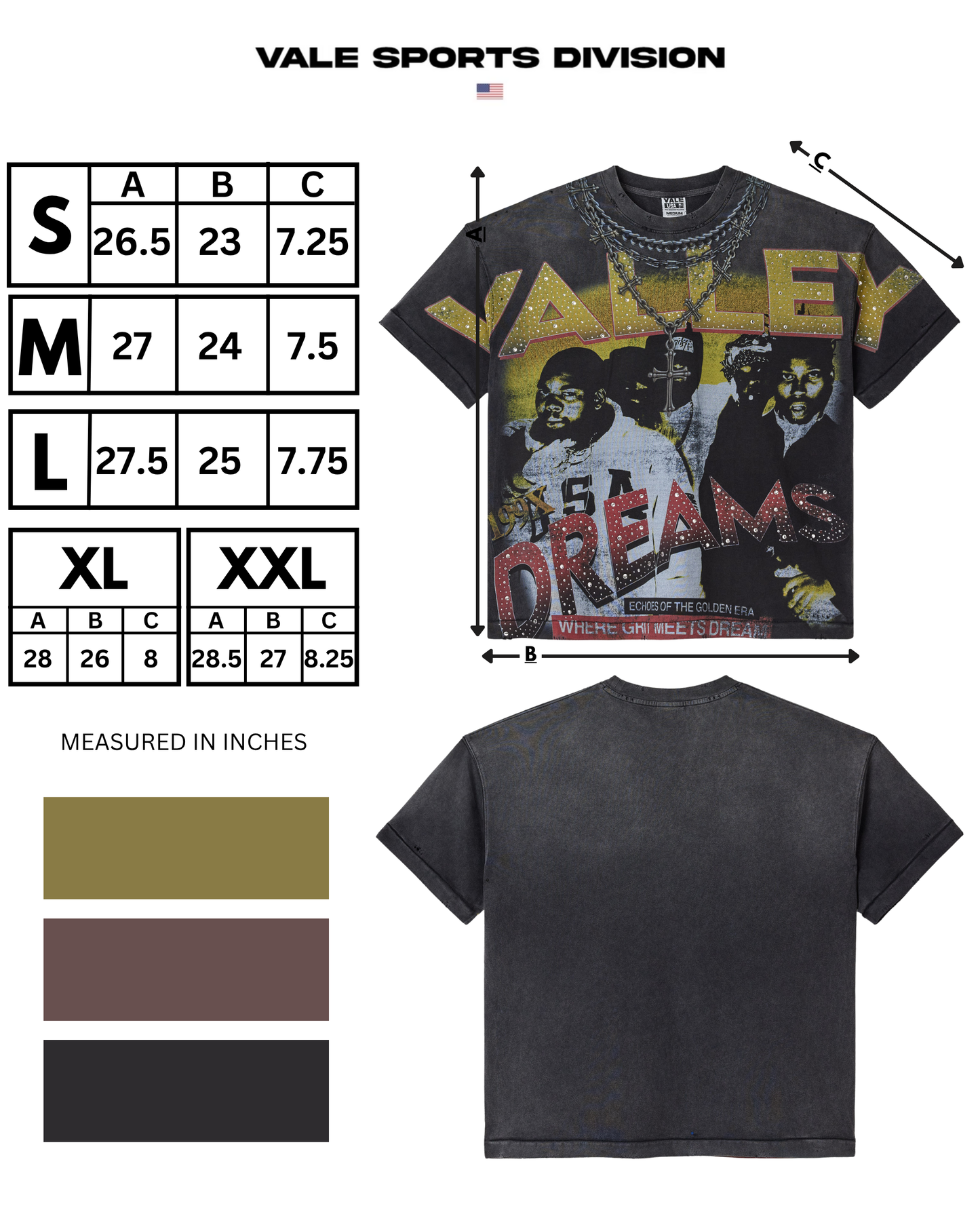 BLACK CHAMBERS BLING TEE