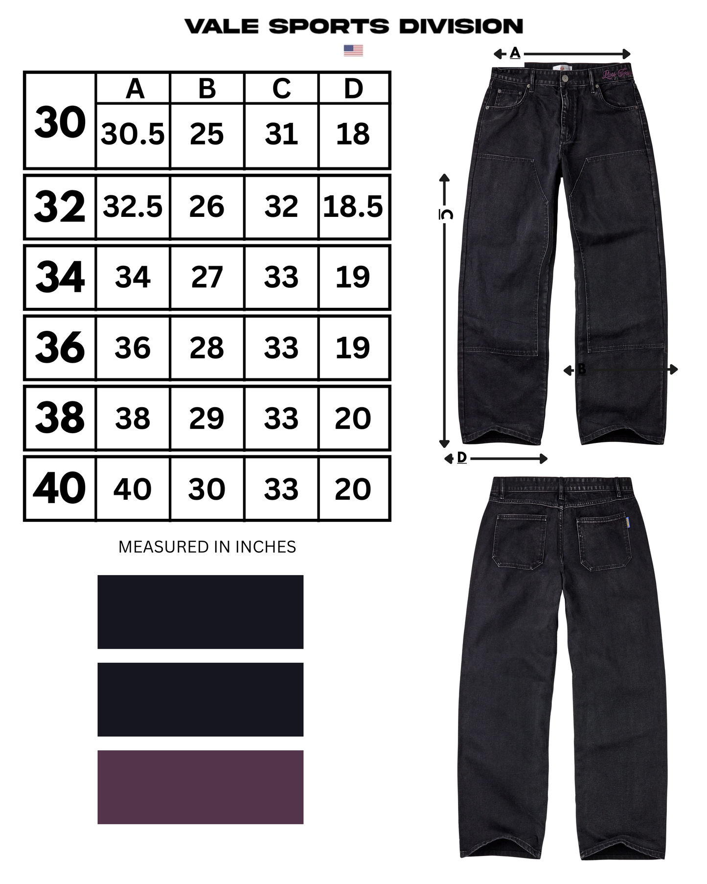 BLACK CHORE PANTS