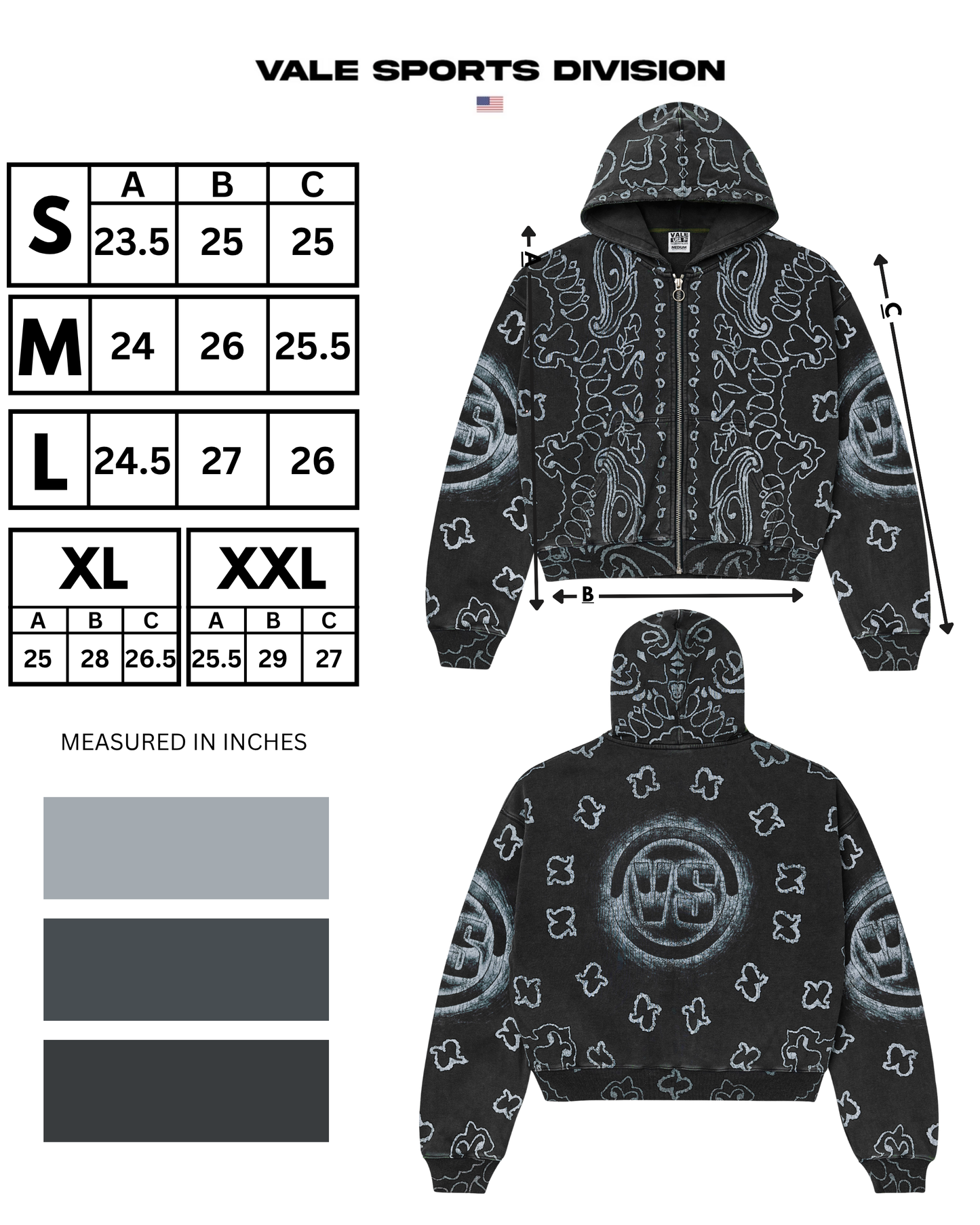 BLACK FLAG ZIP UP