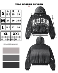 BLACK PAINT ZIP UP HOODIE