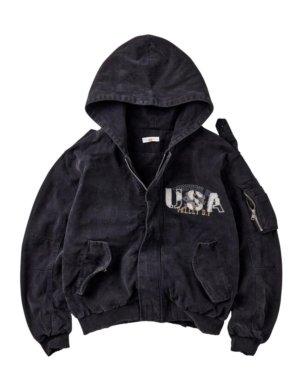 WRECKED HOODED BOMBER