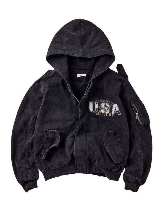 WRECKED HOODED BOMBER