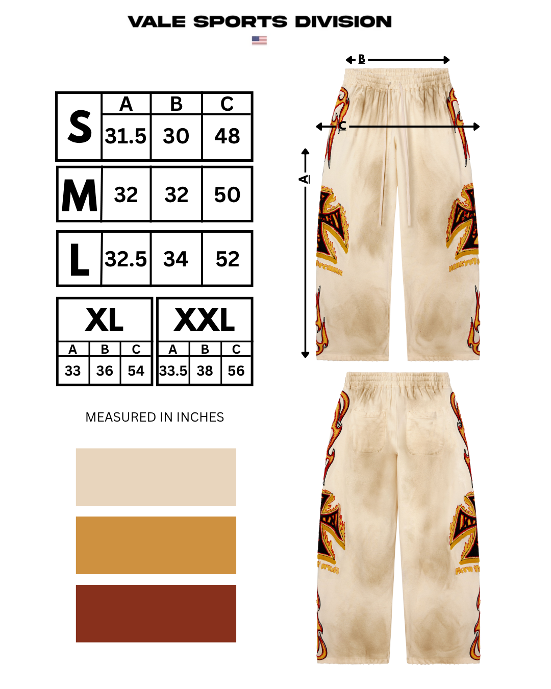 LA FLARE SWEATS [BONE]