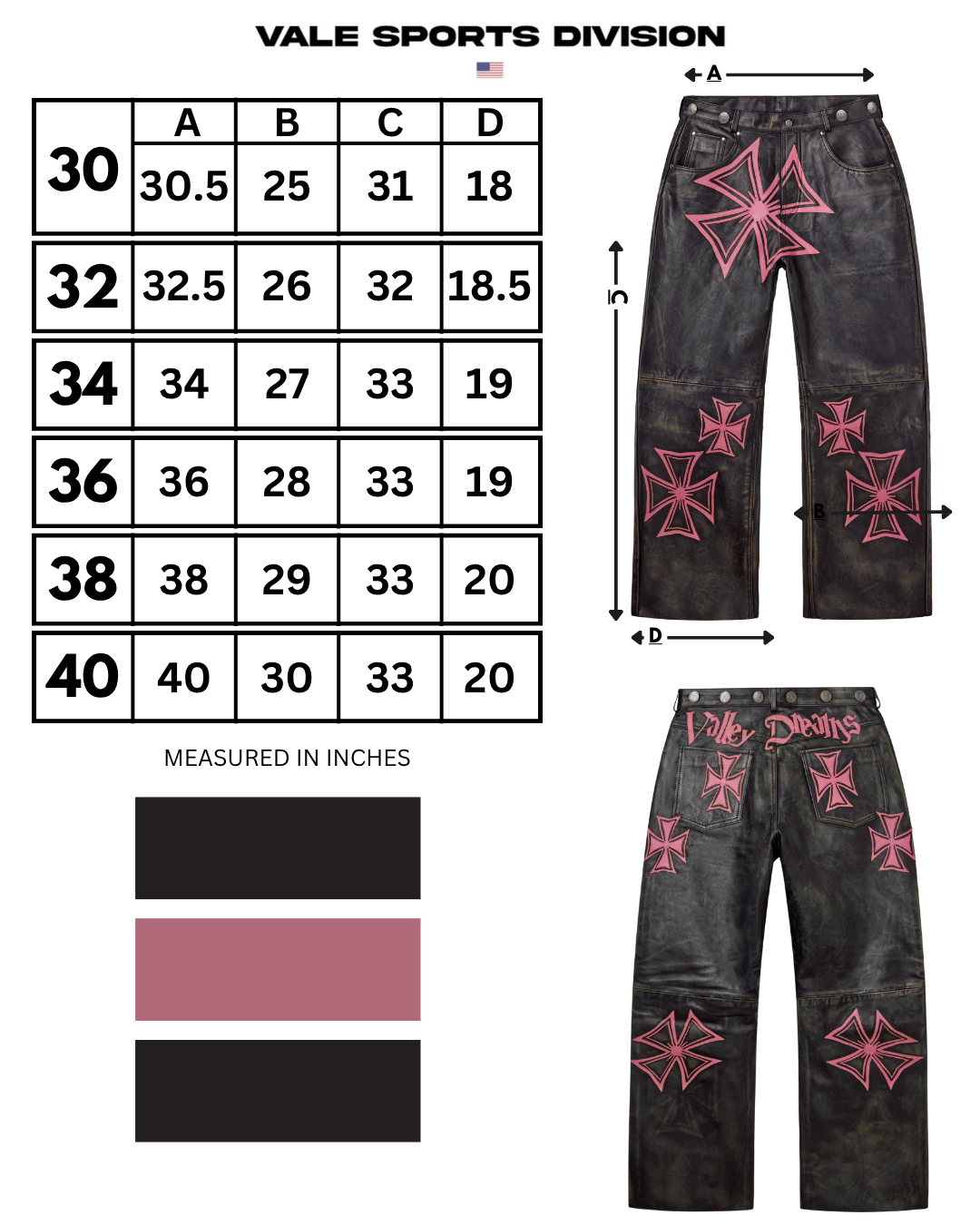 LEATHER CROXXX DENIM [BUBBLE GUM] – Vale Forever