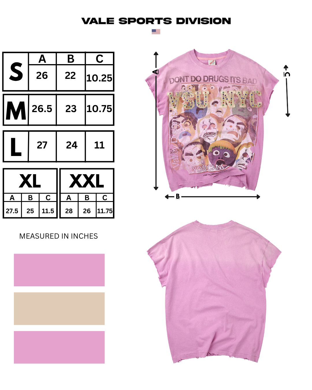 NO DRUGS TANK [PINK]