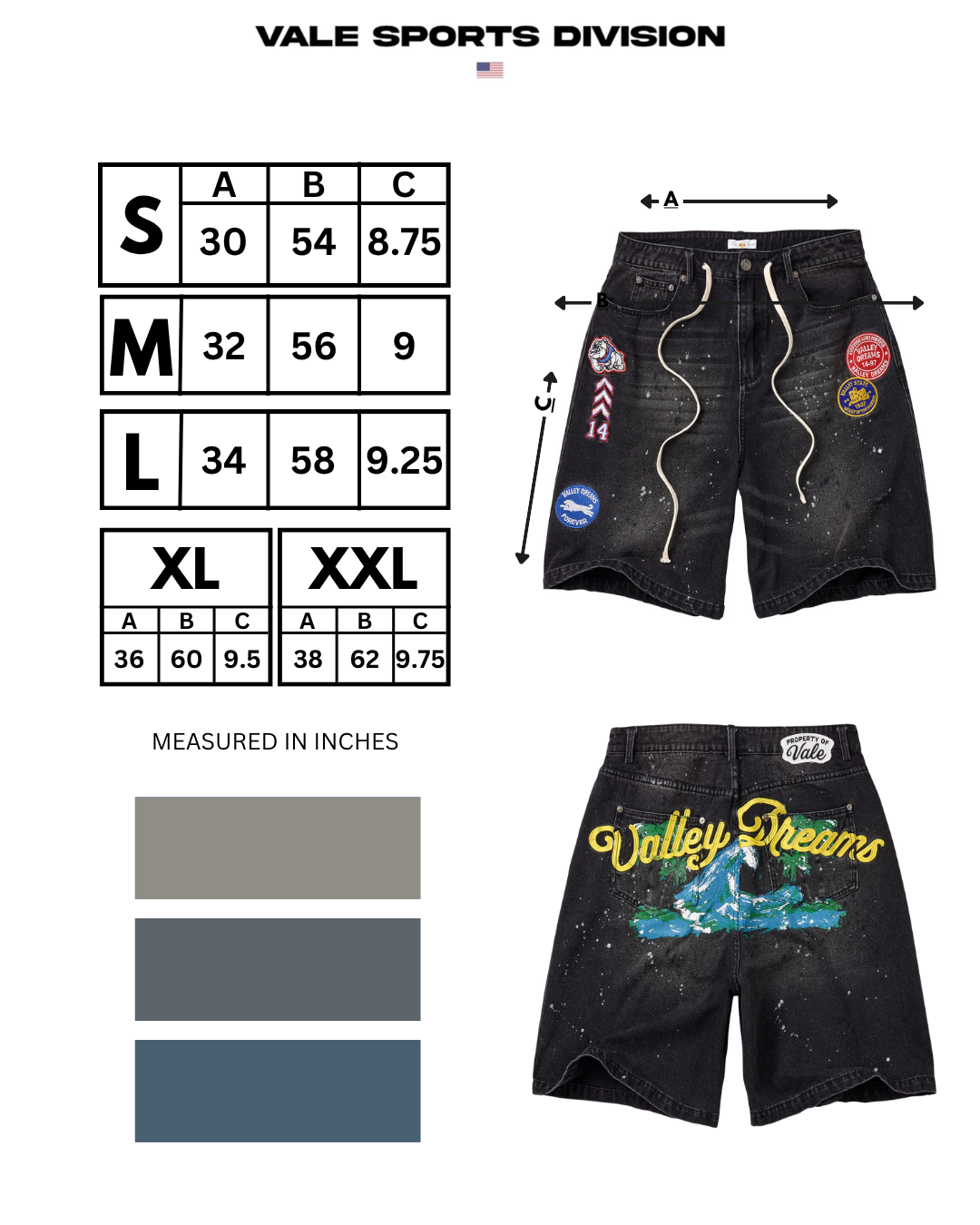 PARADISE JORTS [BLACK]