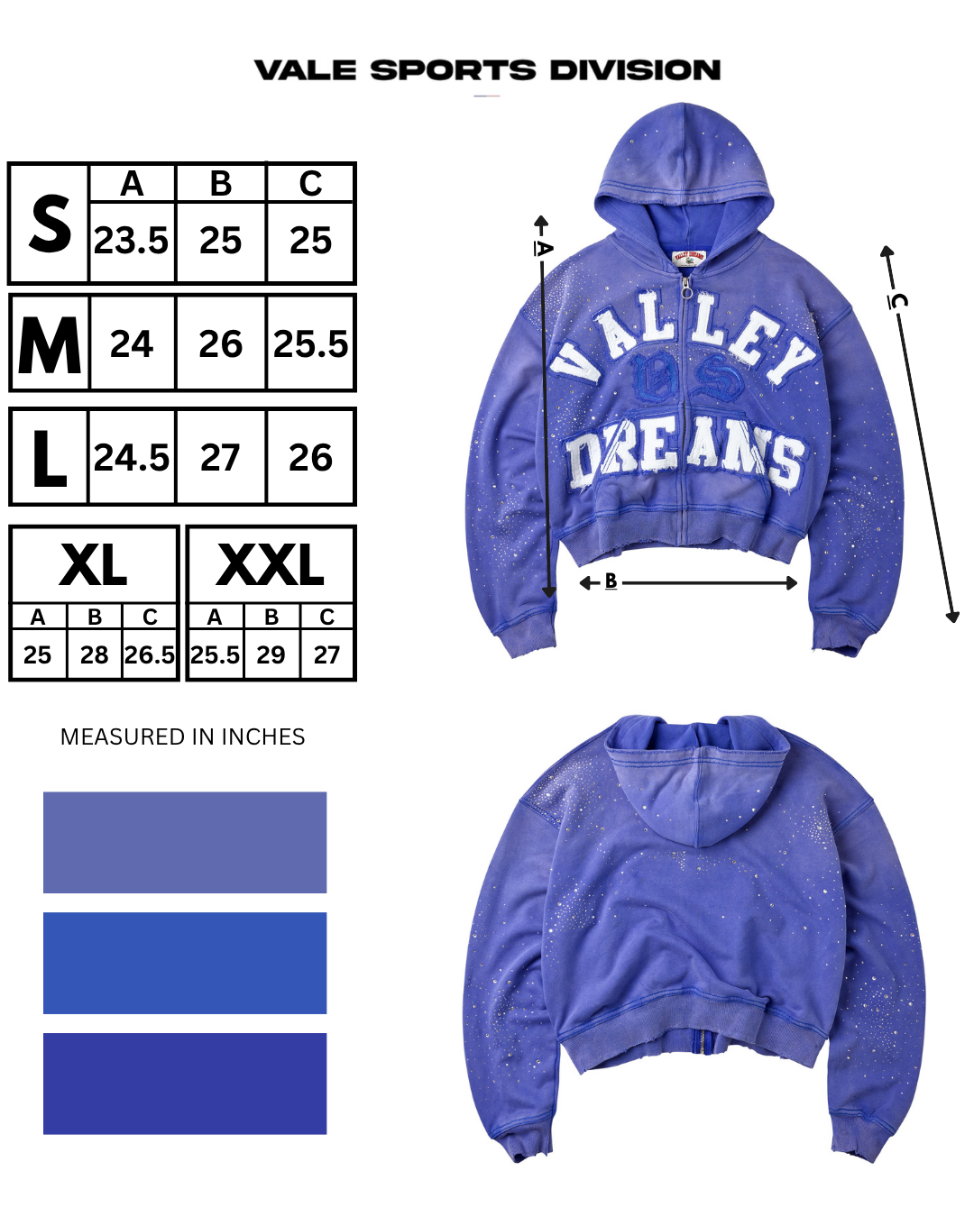 CLASSICO ZIP UP HOODIE [SAPPHIRE]