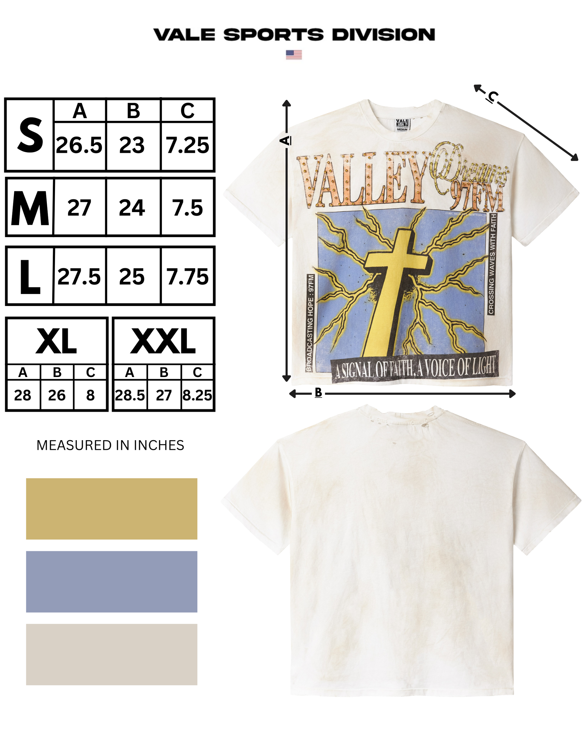 THUNDER CROSS BLING TEE