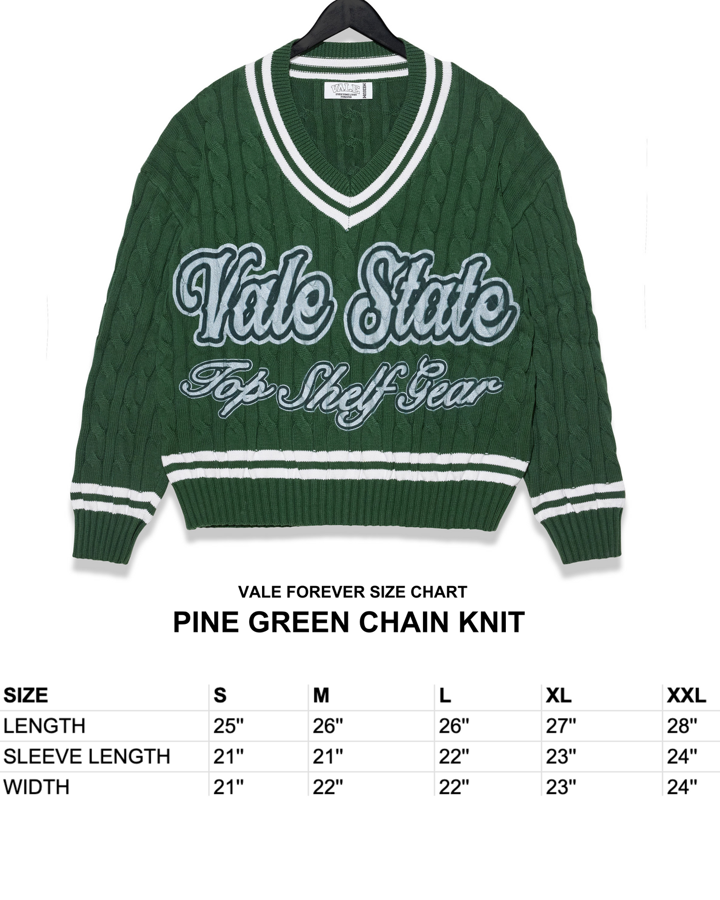 PINE GREEN CHAIN KNIT