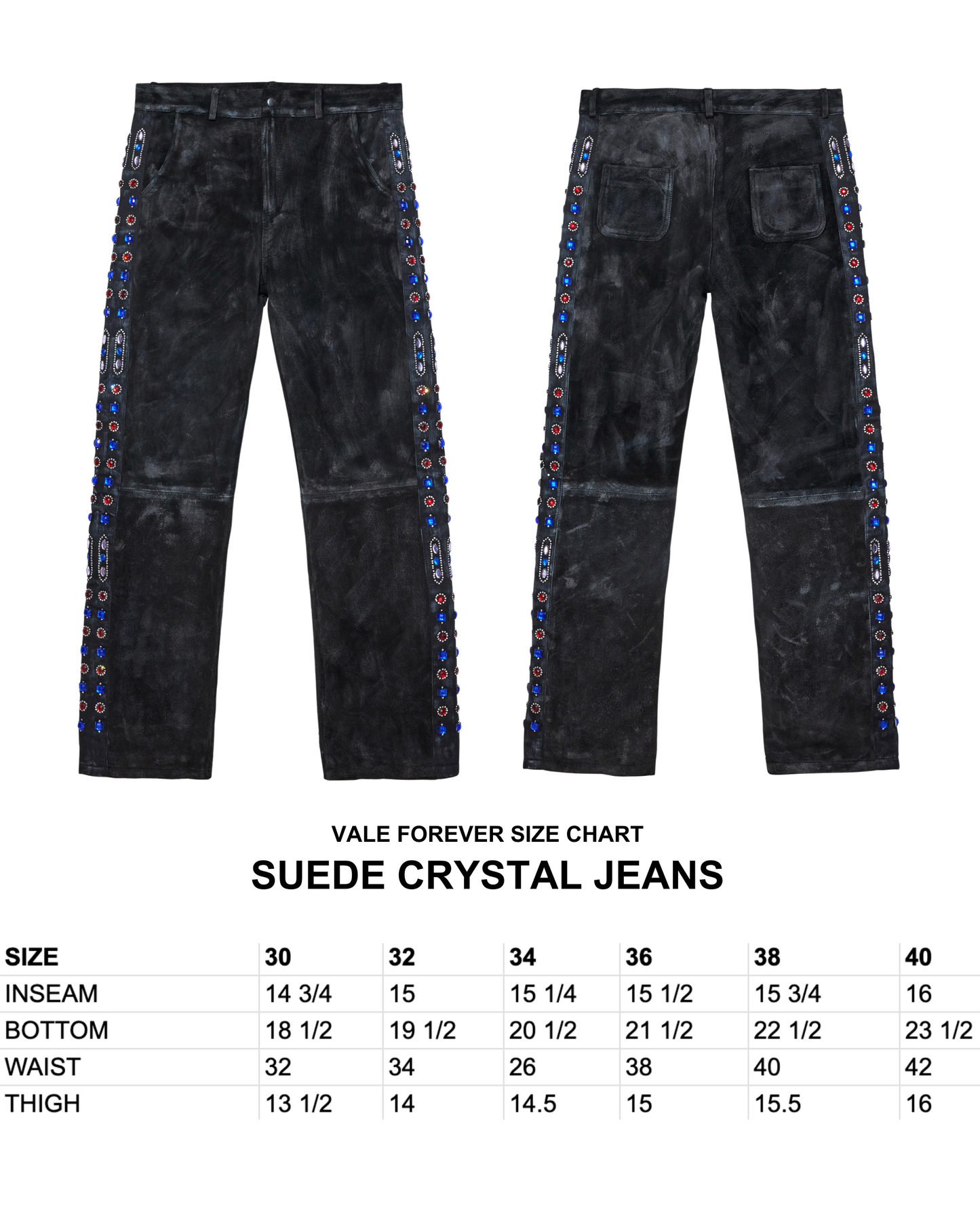 SUEDE CRYSTAL JEANS