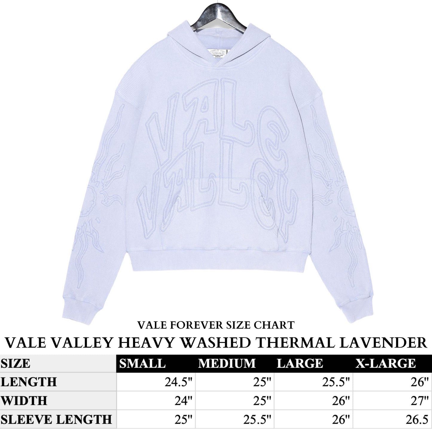 VALE VALLEY HEAVY THERMAL WASHED LAVENDER