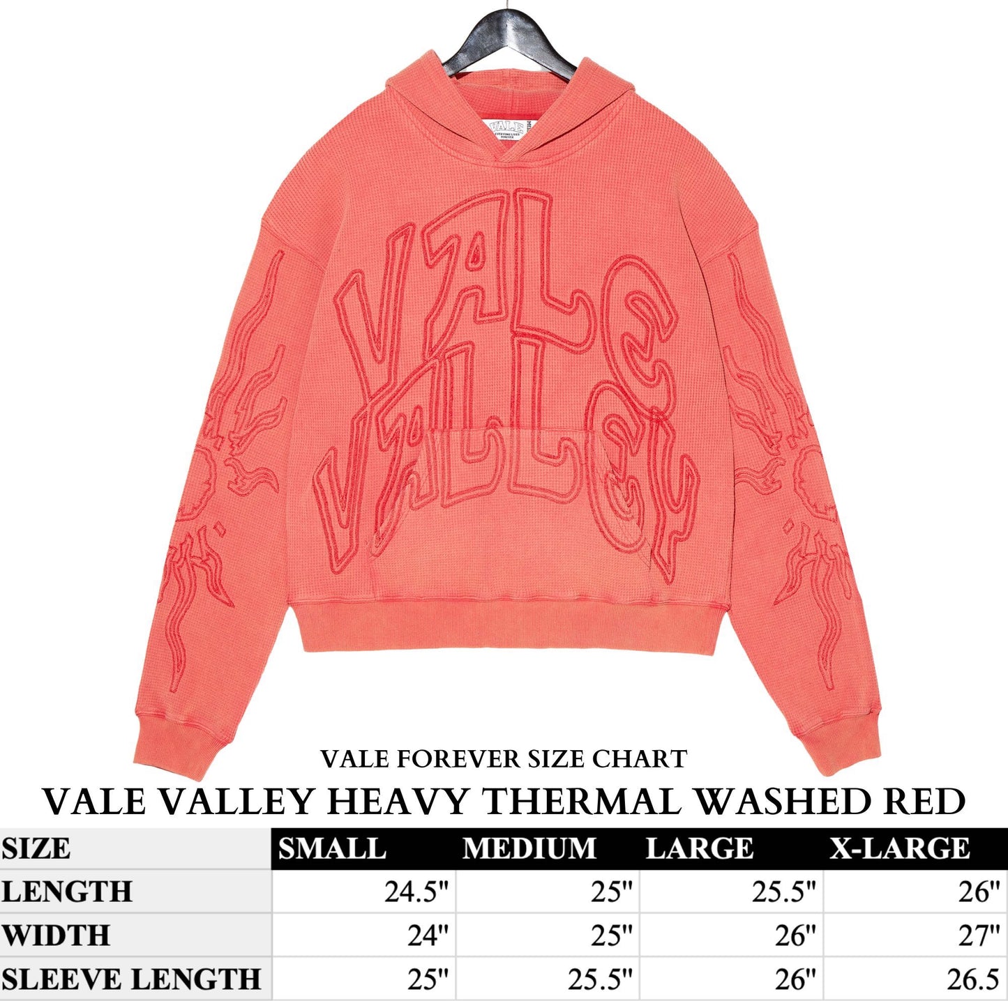 VALE VALLEY HEAVY THERMAL WASHED RED