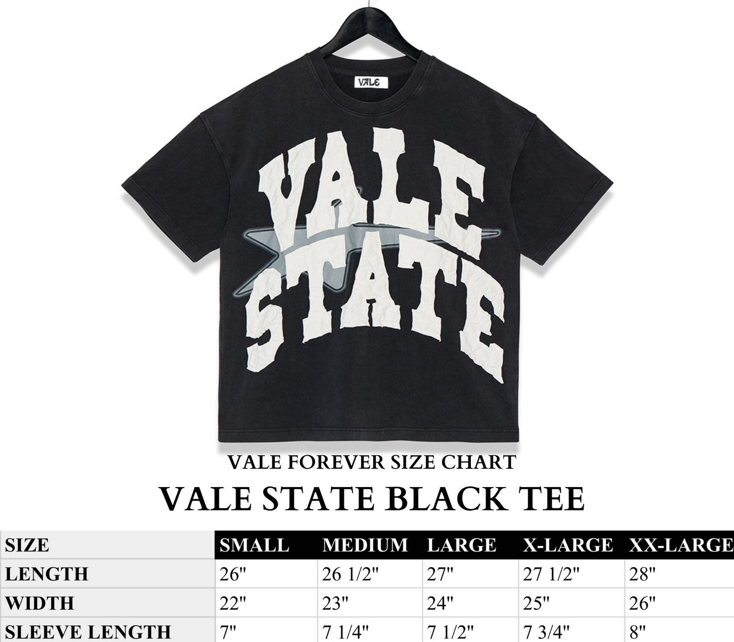 VALE STATE BLACK TEE