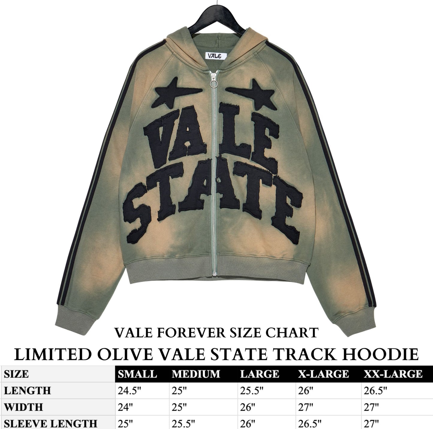 LIMITED OLIVE VALE STATE TRACK HOODIE