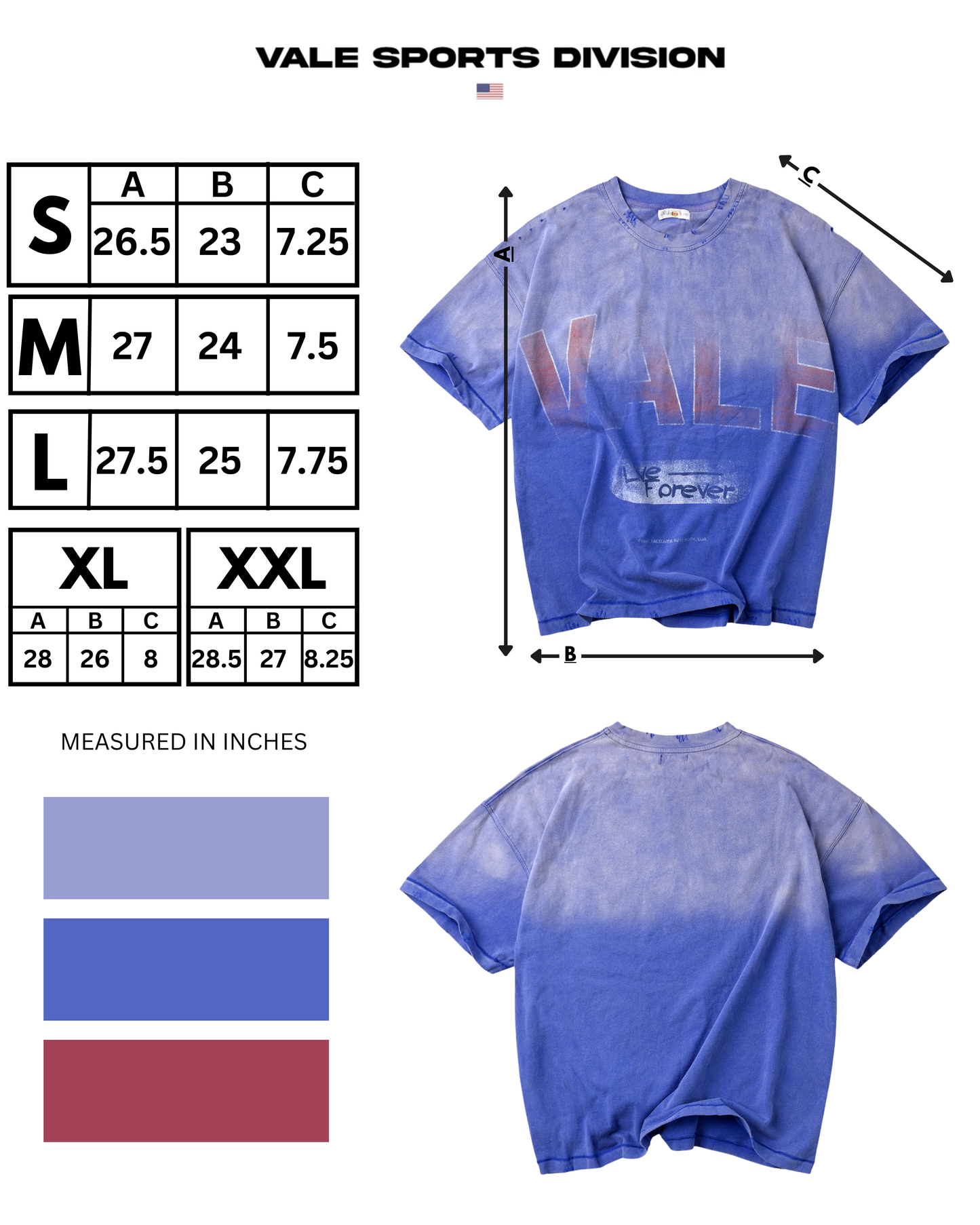 VALE LOGO TEE [BLUE]