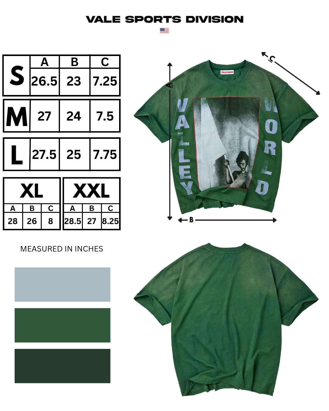 VALE WORLD TEE [GREEN]