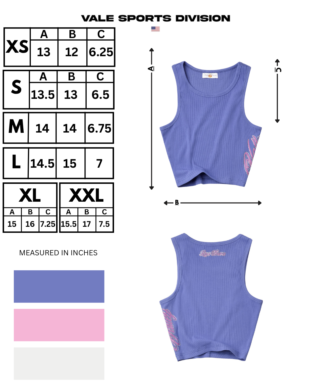 VALLEY BLING TANK [BLUE]
