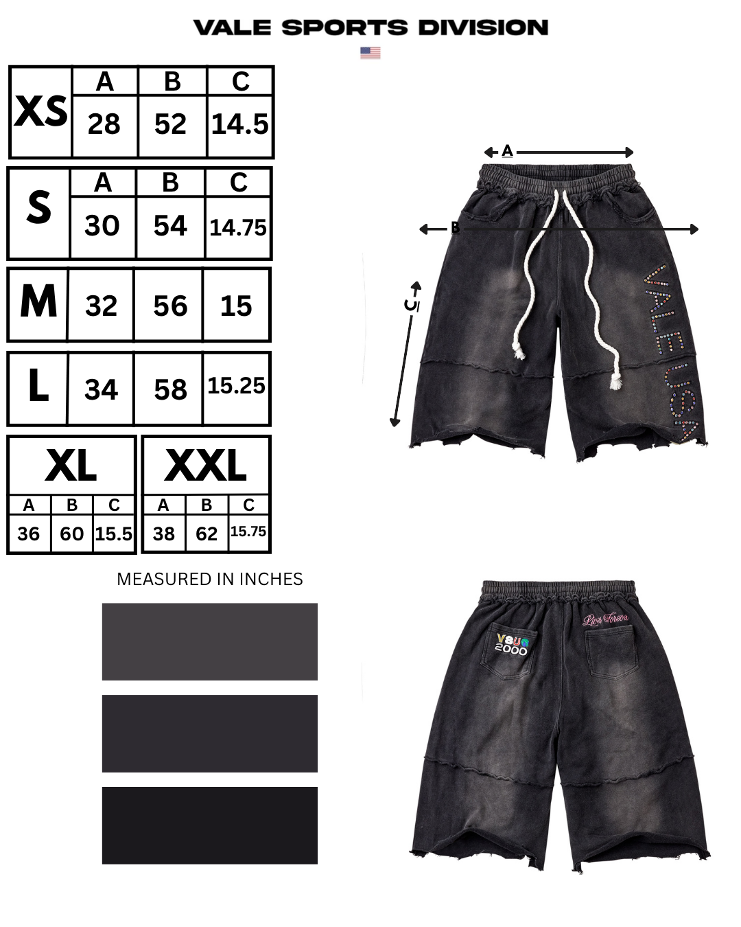 DIY VALE USA SWEAT SHORTS