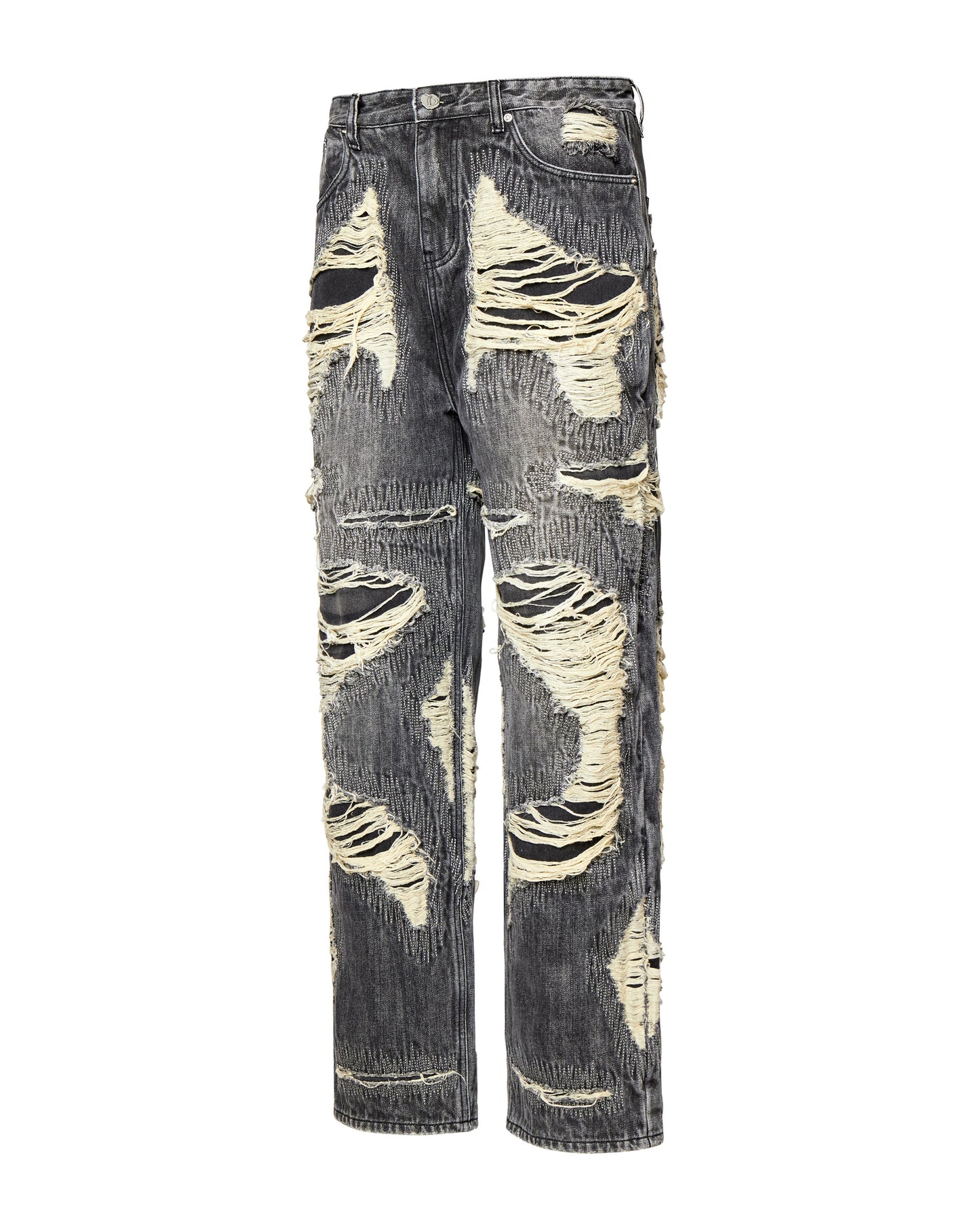 WASHED BLACK MIRROR DENIM V2