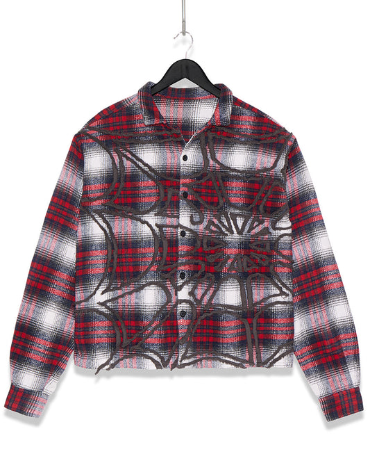 RED WEB FLANNEL