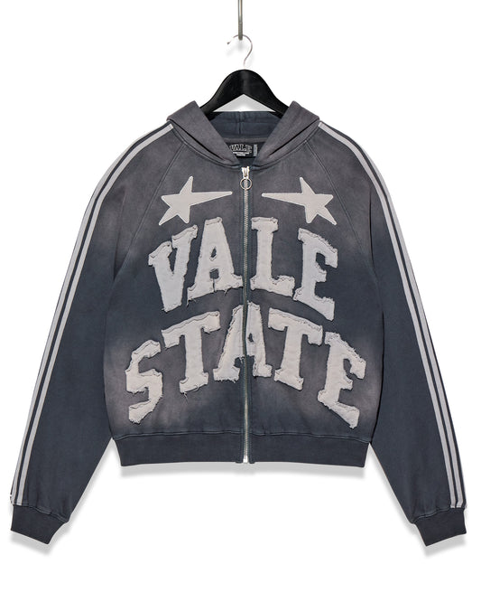 CHARCOAL VALE STATE TRACK ZIP UP  HOODIE