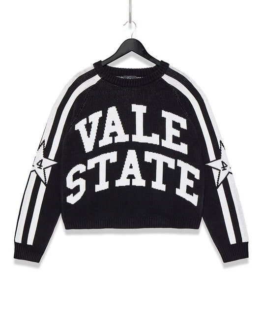 VALE STATE  BLACK TRACK KNIT