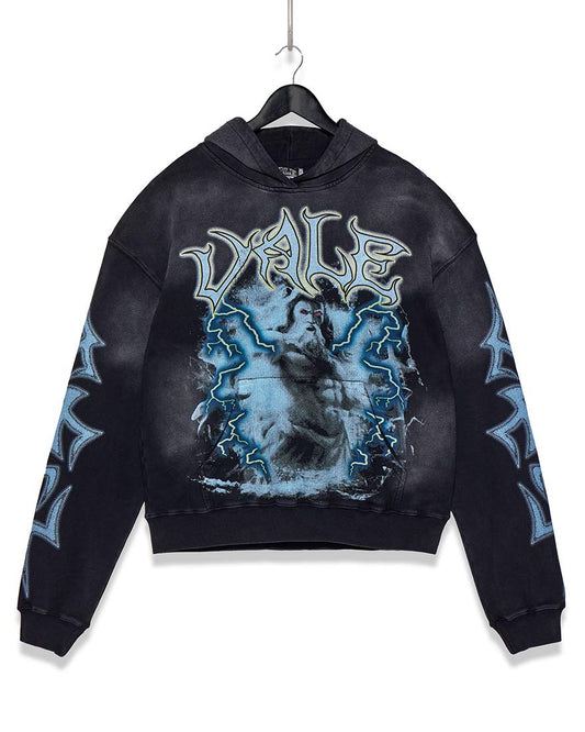 NEPTUNE WASHED BLACK HOODIE