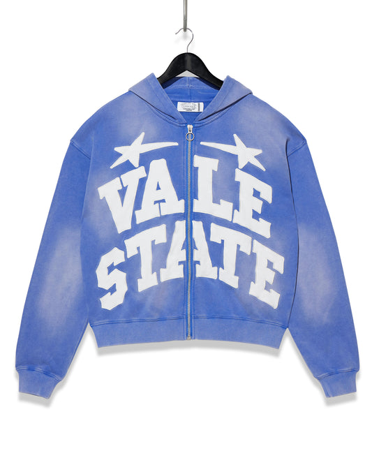 SUN WASHED BLUE VALE STATE HOODIE
