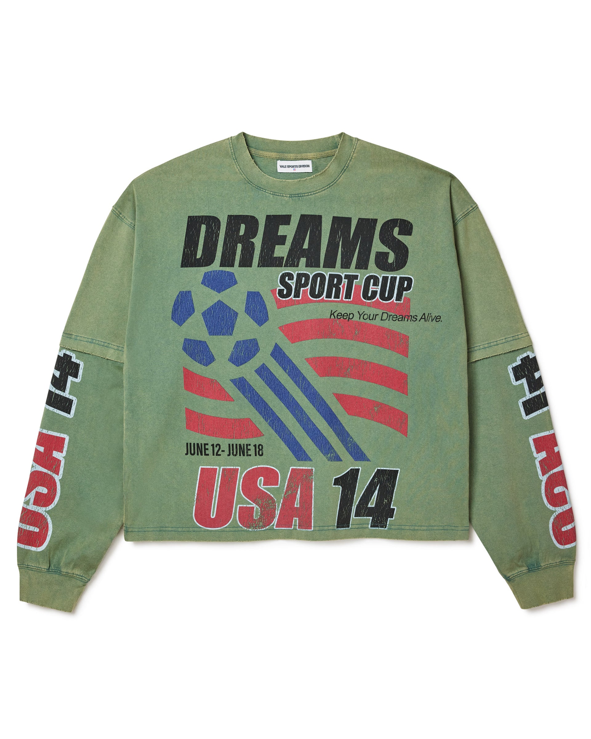 USA14 GREEN LONGSLEEVE