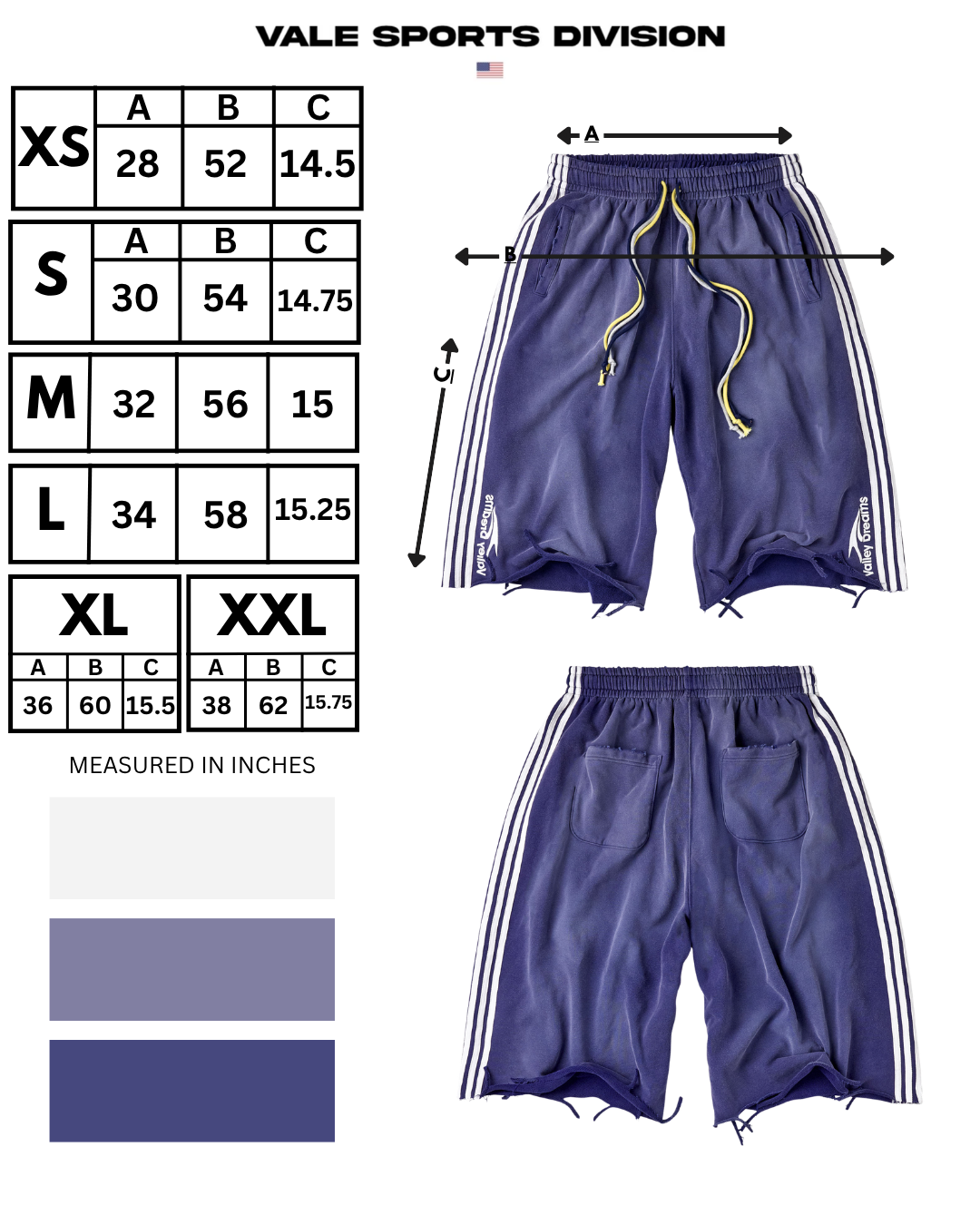 STRIPE 3/4 SHORTS