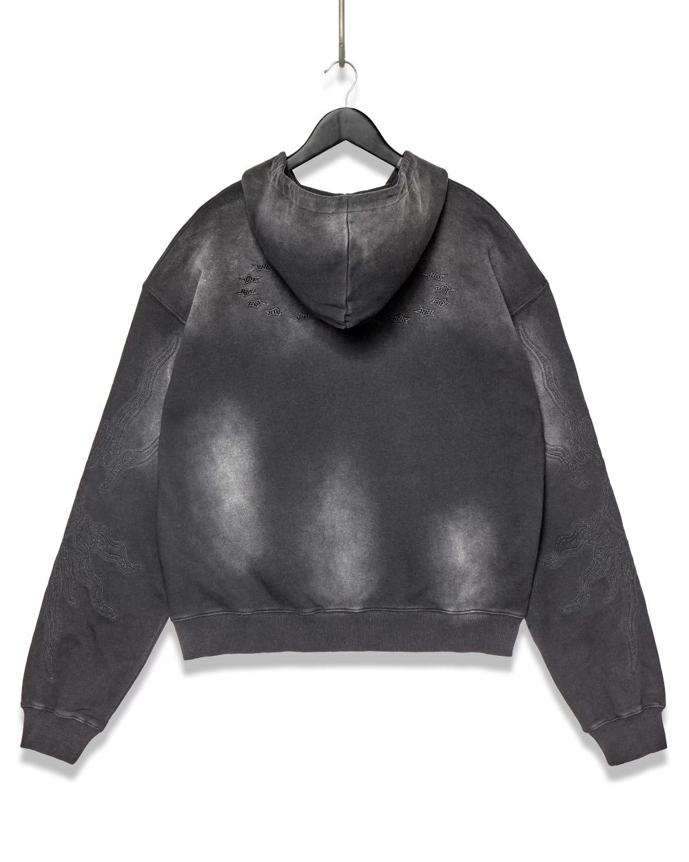 VALE VALLEY ZIP UP HOODIE BLACK