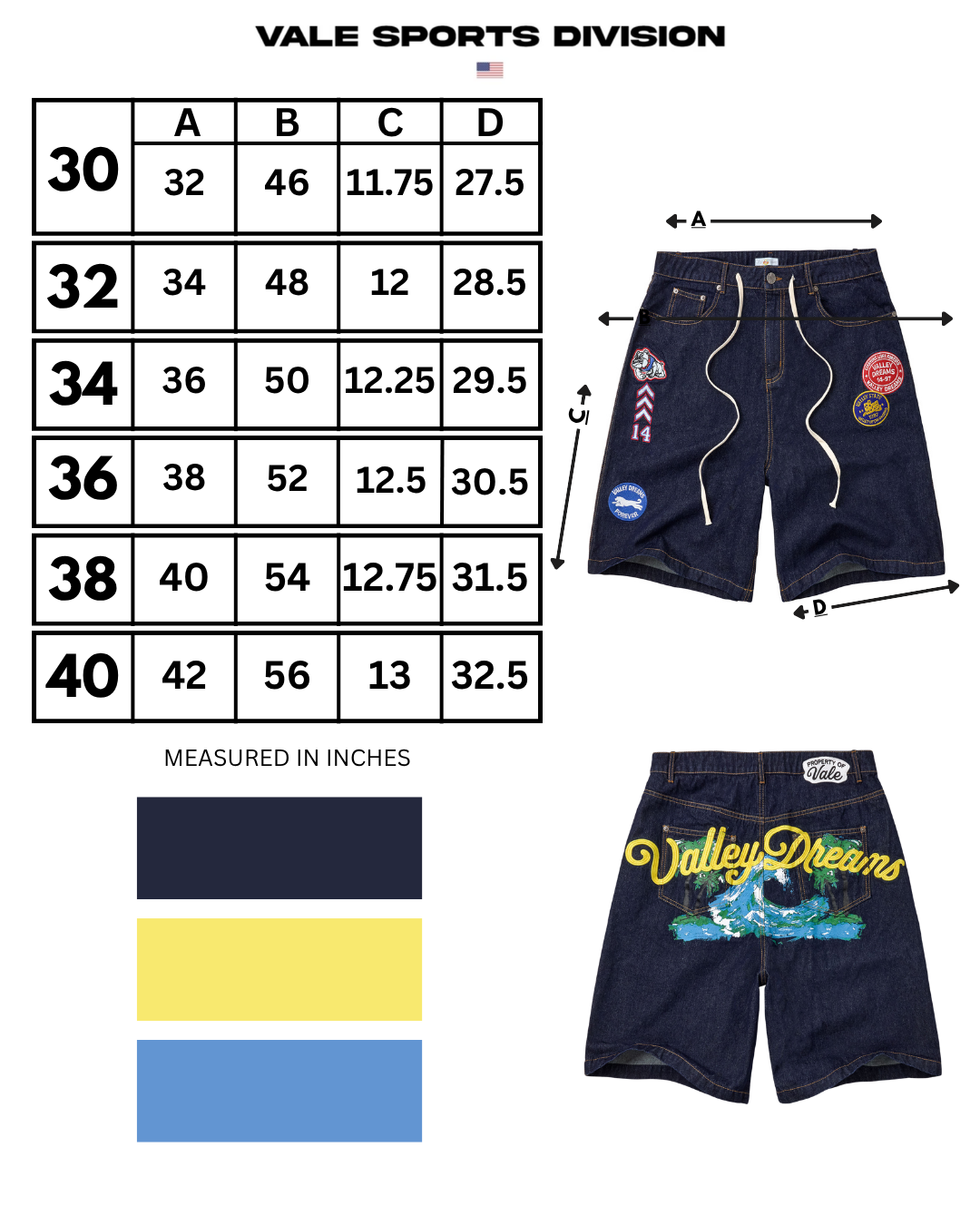 PARADISE JORTS [BLUE]
